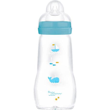 MAM Baby Feel Good Glass Bottle Babyfles Blue 260 ML