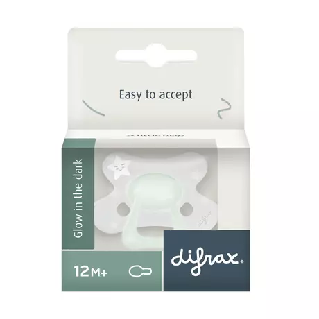 Difrax Fopspeen Natural 12M+ Glow In The Dark