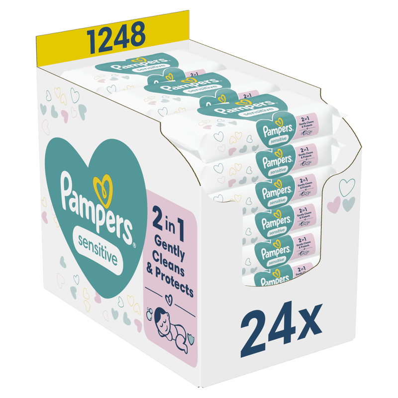 Pampers Sensitive Billendoekjes 24x52 Stuks