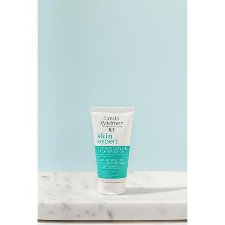 Louis Widmer Skinexpert Anti-Roodheid Nachtemulsie Zonder Parfum 50 ML