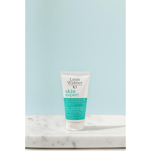 Louis Widmer Skinexpert Anti-Roodheid Nachtemulsie Zonder Parfum 50 ML