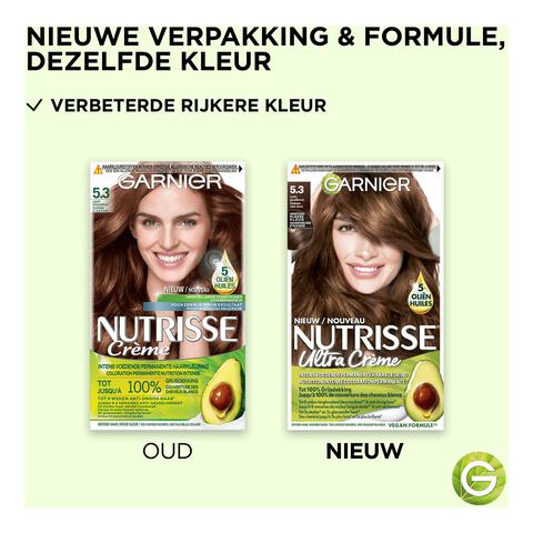 Garnier Nutrisse Crème Permanente Haarverf 5.3 Licht Goudbruin