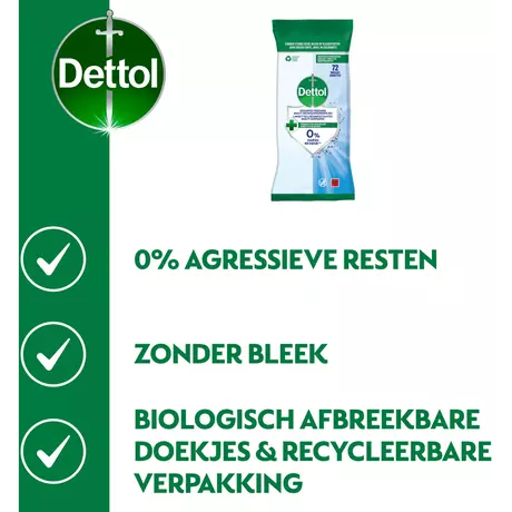 Dettol Desinfecterende Multi-Reinigingsdoekjes 72 stuks