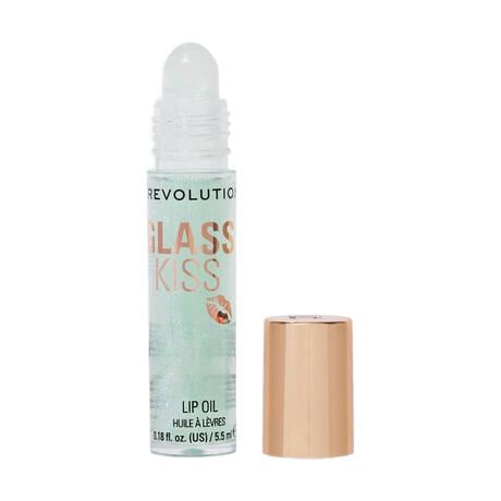 Revolution Glass Kiss Roller Ball Lip Oil Pixiedust Green Shimmer