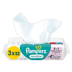 Pampers Sensitive Billendoekjes 3x52 Stuks
