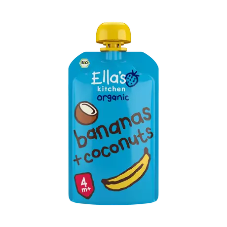 Ella's Kitchen Bio Knijpfruit Banaan Kokos 4+ Maanden 120 gram