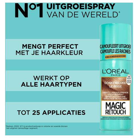 L'Oréal Paris Magic Retouch Camouflerende Uitgroeispray Donkerblond 75 ML