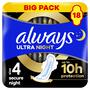 Always Ultra Maandverband Secure Night 18 stuks