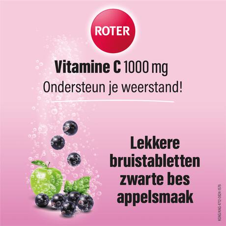 Roter Vitamine C 1000mg Bruistabletten Appel/Zwarte Bes 15 stuks