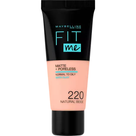 Maybelline New York Fit Me Matte+Poreless Foundation 220 Natural Beige 30 ML