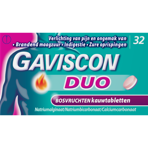 Gaviscon tablet duo mixberry 32 stuks