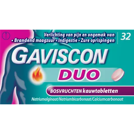 Gaviscon tablet duo mixberry 32 stuks