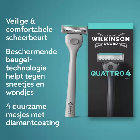 Wilkinson Sword Quattro Navulmesjes 4 stuks