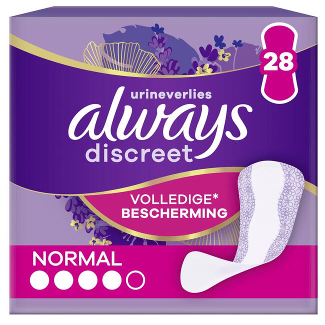Always Discreet Incontinentje Inlegkruisjes Normal 28 stuks