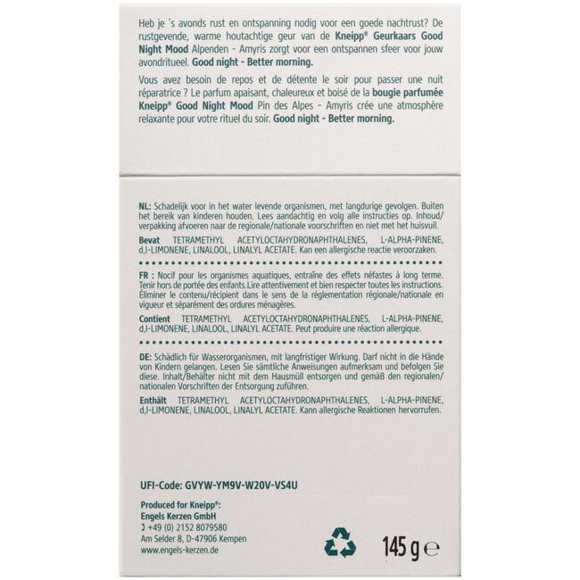 Kneipp Geurkaars Good Night
