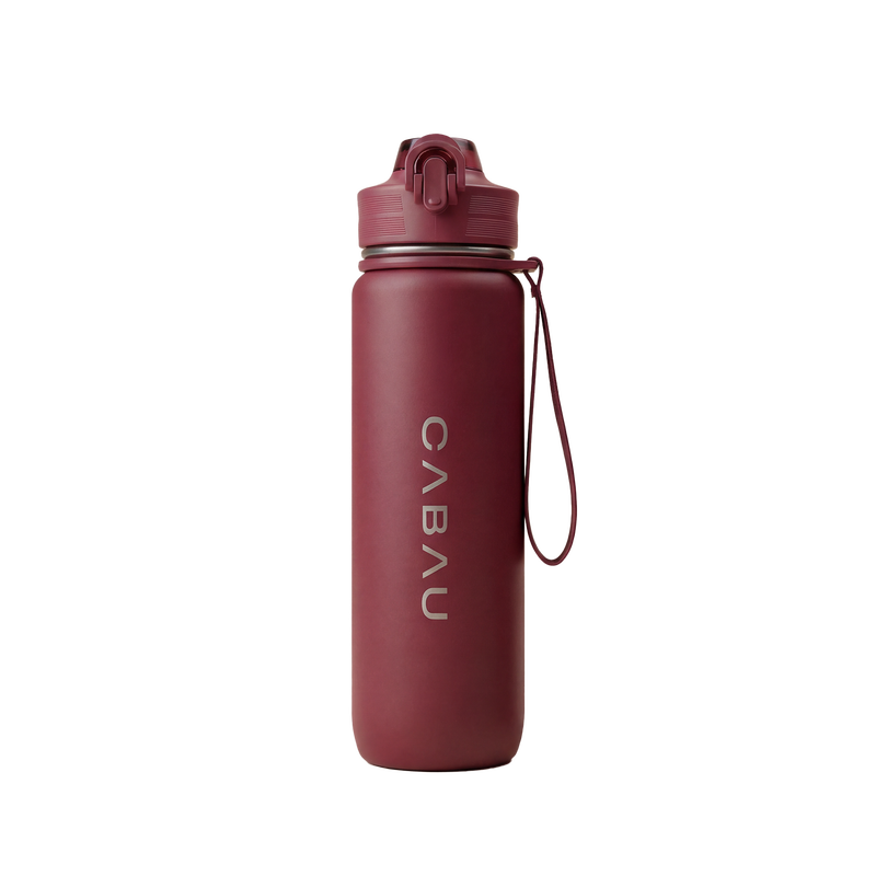 Cabau Lifestyle Bloom Bottle Stainless Steel - Cherry