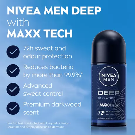 NIVEA MEN Deep Dark Wood Deodorant Roller 50 ML