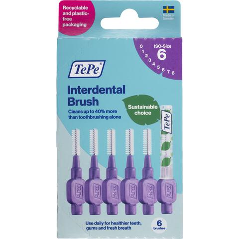 TePe Interdentale Ragers Original Paars&nbsp;ISO Maat 6 1,1 mm 6 stuks
