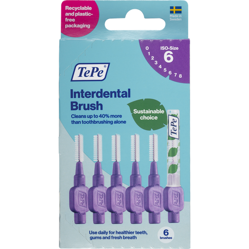 TePe Interdentale Ragers Original Paars ISO Maat 6 1,1 mm 6 stuks