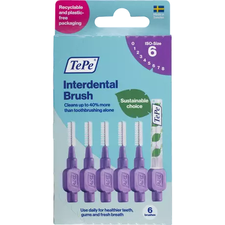 TePe Interdentale Ragers Original Paars&nbsp;ISO Maat 6 1,1 mm 6 stuks