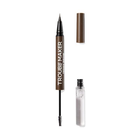 Trouble Maker Teddy Brow 2-In-1 Gel + Brow Pen Dark Brown