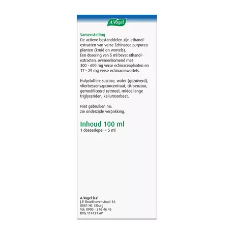A.Vogel Echinaforce Hot Drink bij Griep en Verkoudheid Drank 100 ML