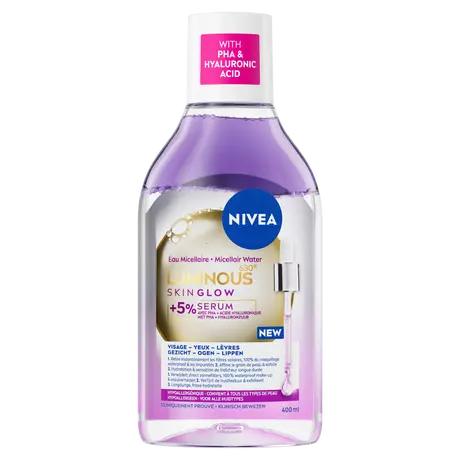 NIVEA Luminous630 Skin Glow Serum Infused Micellair Water 400 ML