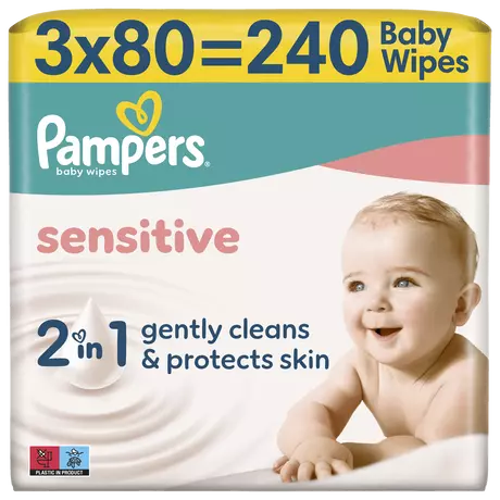 Pampers Sensitive Billendoekjes 3x80 stuks