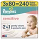 Pampers Sensitive Billendoekjes 3x80 stuks