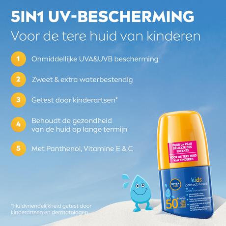 NIVEA SUN Kids Zonnebrand Protect & Play Roll-on SPF 50+ 50 ML