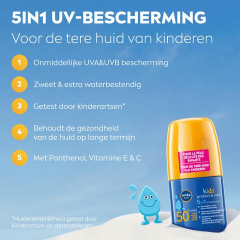 NIVEA SUN Kids Zonnebrand Protect & Play Roll-on SPF 50+ 50 ML