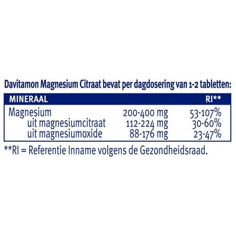 Davitamon Magnesium Citraat Tabletten 120 stuks