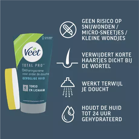 Veet Men Total Pro In-Shower Ontharingscrème 150 ML