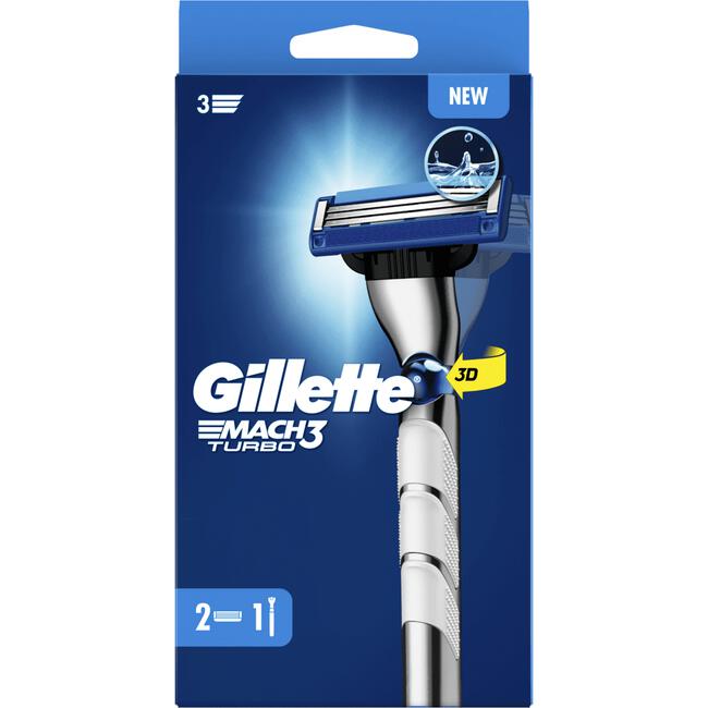 Gillette Mach3 Turbo Scheersysteem Met 2 Navulmesjes