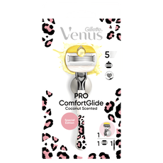 Gillette Venus Comfortglide Coconut Luipaard Scheersysteem 5 Blades plus 1 Mesje