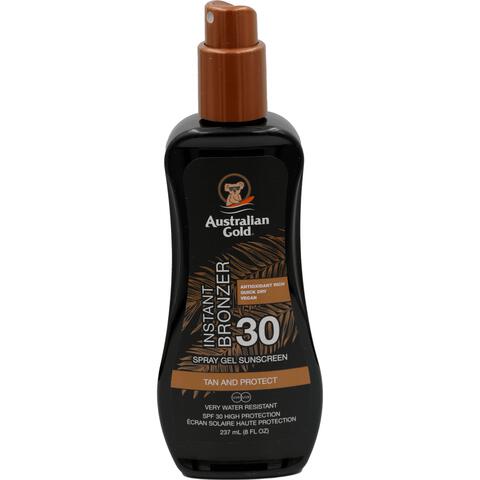 Australian Gold Tan & Protect Instant Bronzer Zonnebrand Spray Gel SPF30 237 ML