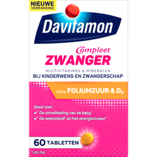 Davitamon Compleet Zwanger met Extra Foliumzuur en Vitamine D3 60 Tabletten