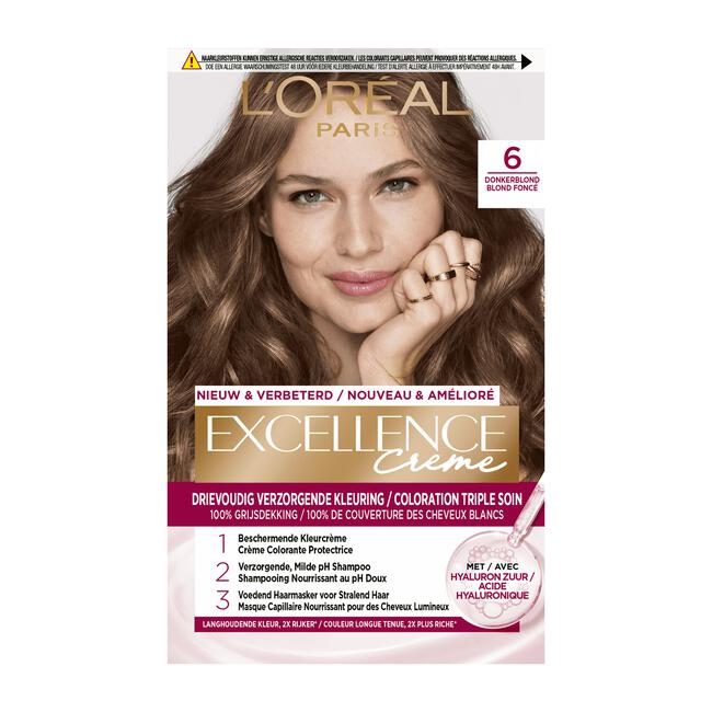L'Oréal Paris Excellence Crème Verzorgende Crèmekleuring 6 Donkerblond