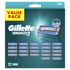 Gillette Mach3 Navulmesjes Grootverpakking 22 Stuks