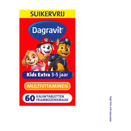 Dagravit Kids Multivitaminen kauwtabletten Xtra 3-5 jaar 60 stuks