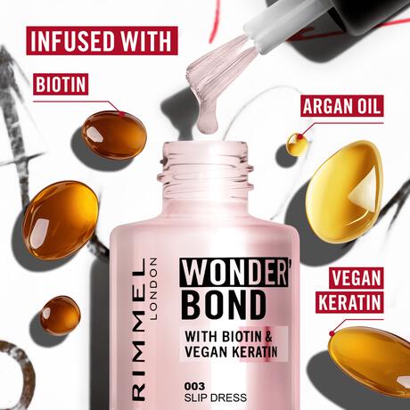Rimmel London Wonder'Bond Care+Color Nagellak - Roze - 003 Slip Dress