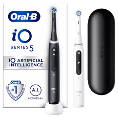 Oral-B iO 5S Duo Zwart & Wit 2 Elektrische Tandenborstels