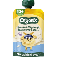 Organix Bio Nutri Fiber Banaan Yoghurt Bosbes Haver 12+ Maanden 100 gram