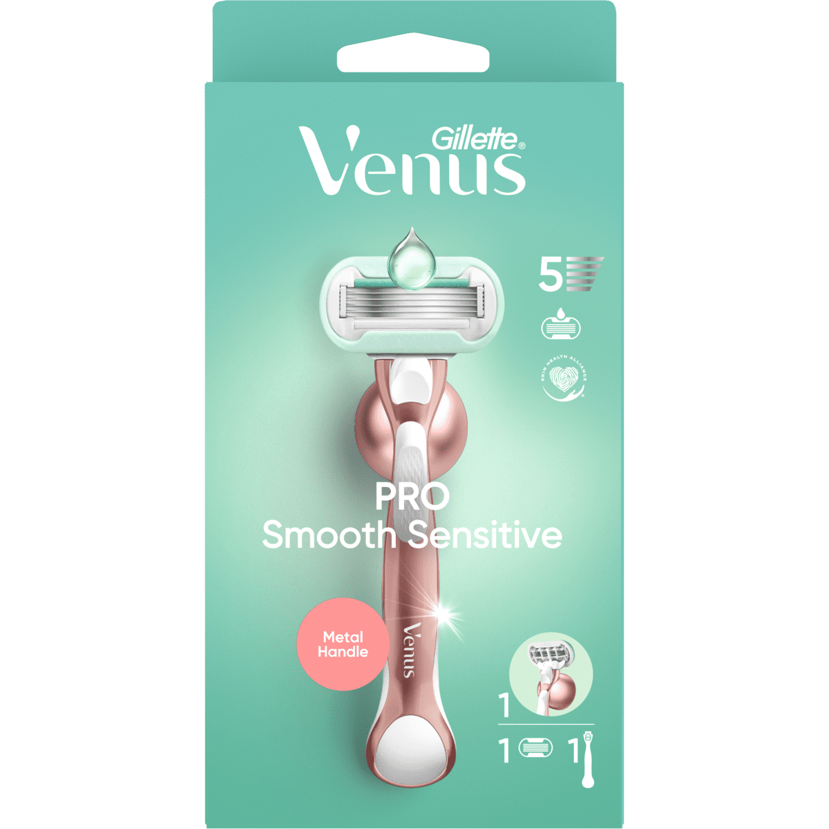 Gillette Venus Pro Deluxe Smooth Sensitive Scheersysteem Met 1 Navulmesje
