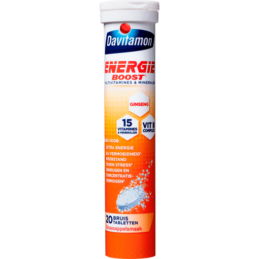Davitamon Energie Boost Ginseng Bruistabletten Met Sinaasappelsmaak 20 stuks