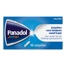 Panadol Junior Zetpillen 500 MG Paracetamol vanaf 6 jaar 10 stuks