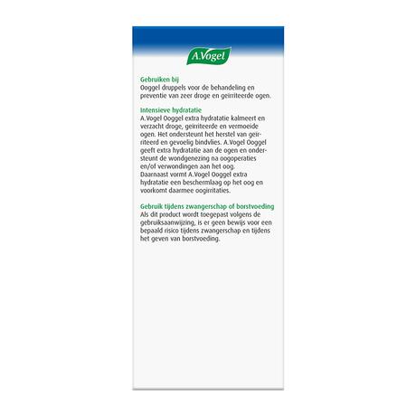 A.Vogel Ooggel Extra Hydratatie Bij Zeer Droge En Geïrriteerde Ogen
