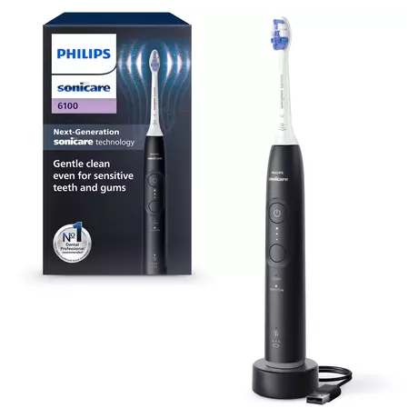 Philips Sonicare 6100 Elektrische Tandenborstel Zwart HX7401/01&nbsp;
