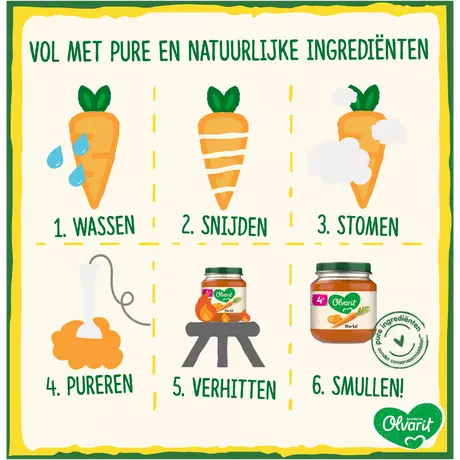 Olvarit Spaghetti Tomaat Ham 18+ Maanden 250 gram