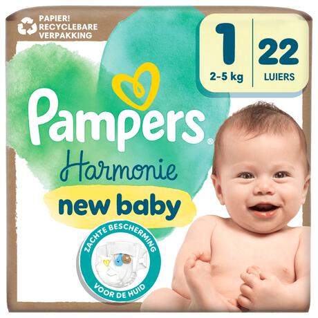 Pampers Harmonie Luiers Maat 1 2-5 KG 22 Stuks